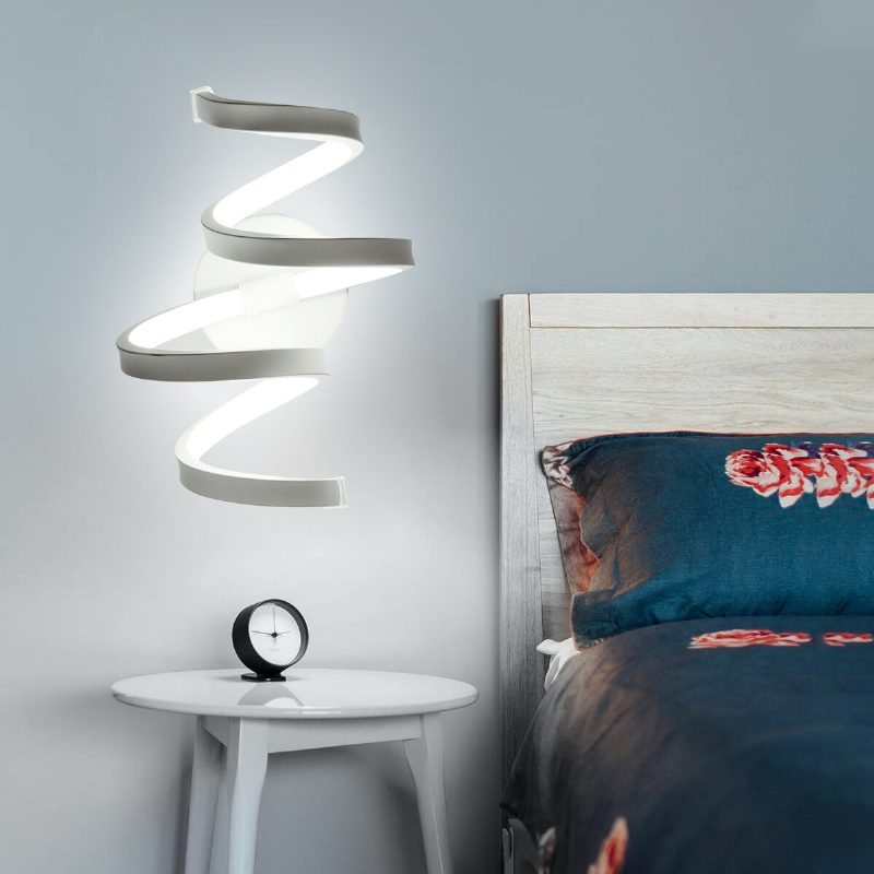 18w Akrylová Led Moderná Vlnová Nástenná Lampa Home Spálne Svietidlo Bytové Dekor Ac100-240v