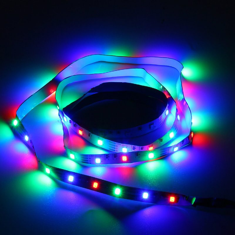 1m/2m/3m/4m/5m Bluetooth App 3528smd Rgb Usb Led Páskové Svetlo Vnútorná Pásková Lampa + Diaľkové Ovládanie