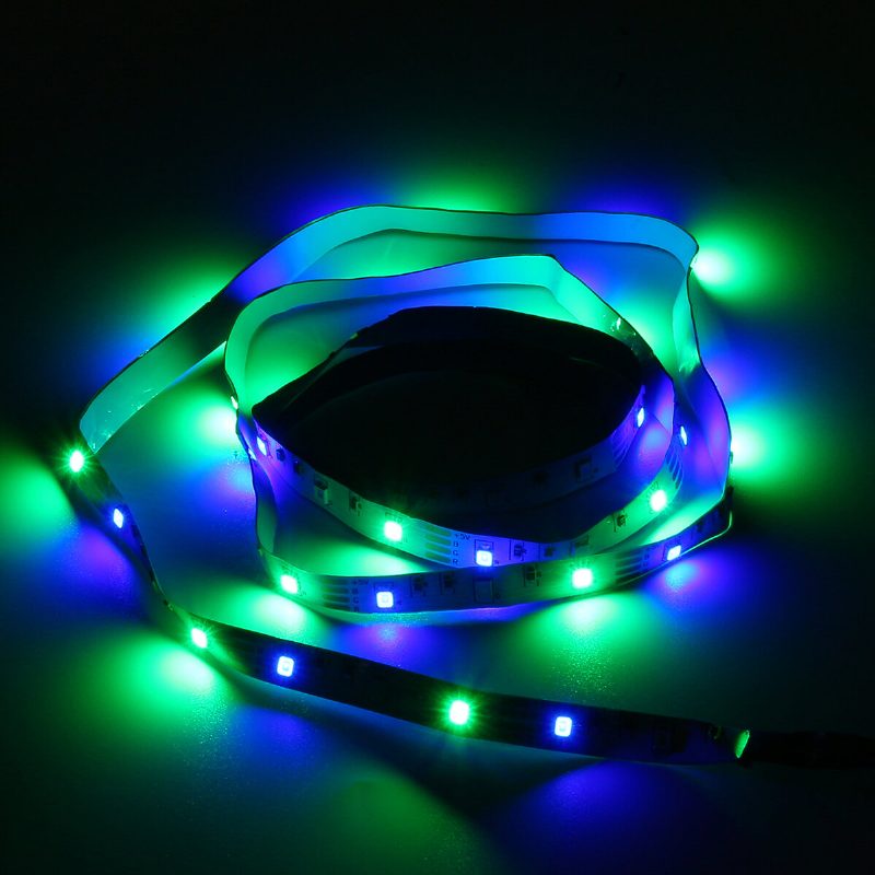 1m/2m/3m/4m/5m Bluetooth App 3528smd Rgb Usb Led Páskové Svetlo Vnútorná Pásková Lampa + Diaľkové Ovládanie