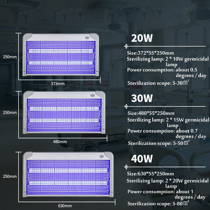 20/30/40w Ultrafialová Germicídna Svetelná Lampa Dezinfekčný Sterilizátor Uvc Sterilizačná Pre Domácu Uv Sterilizačnú Lampu