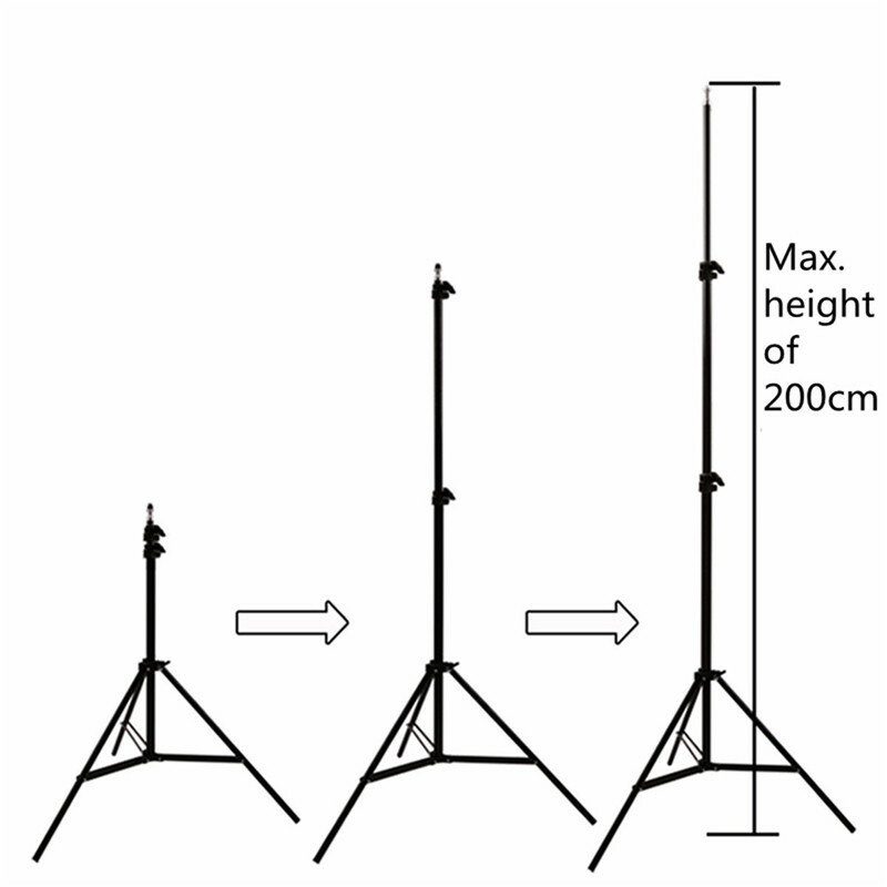 200 cm 78-palcový Nastaviteľný Stojan Na Statív Pre Svetelnú Lampu Vr Na Dáždniky Pre F/ Oculus 1/4