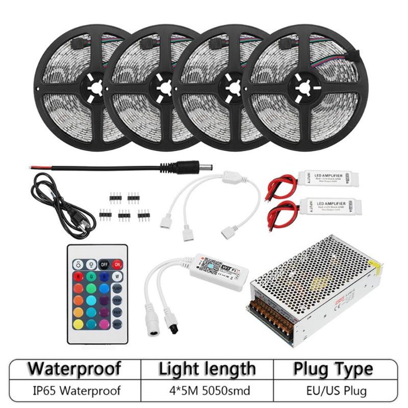 20m Vodotesný Smd5050 240w Smart Wifi App Súprava Na Ovládanie Led Pásikov Spolupracujte S Alexa Ac110-240v Vianočné Ozdoby Výpredaj Osvetlenie