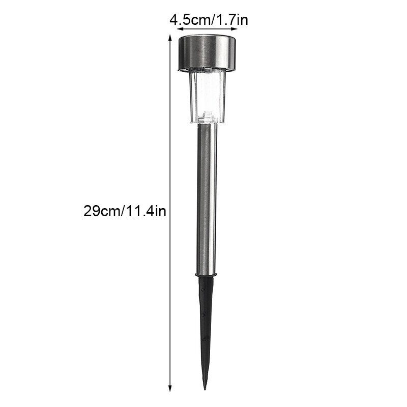 24ks Led Solárne Svietidlo Na Trávnik Z Nehrdzavejúcej Ocele Vodotesné Záhradné Krajinné Pre Domáce Pouličné Dekorácie