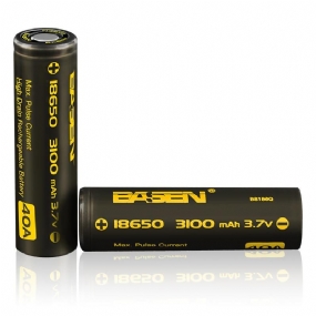 2ks Basen Bs186q 18650 3100mah 3.7v 40a Plochá Nabíjateľná Lítium-iónová Batéria S Vysokým Odberom