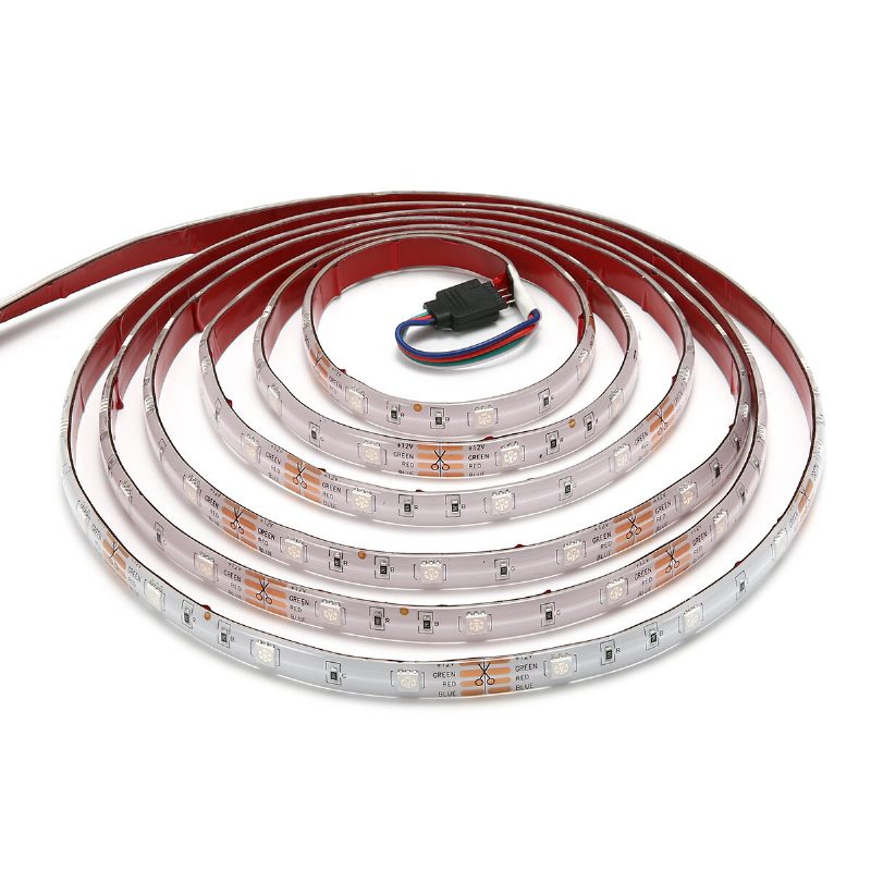 2pcs 5m 5050 Led Pásové Svetlo Rgb Vodotesná Dekoratívna Lampa + Napájací Zdroj + Diaľkové Ovládanie So 44 Kľúčmi Dc12v
