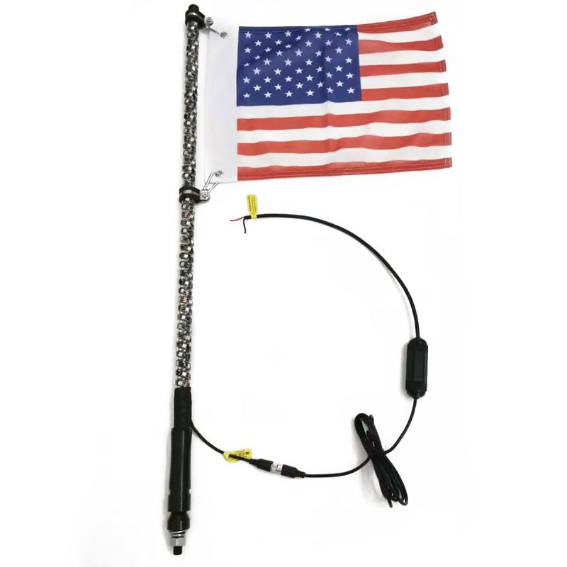 3/4/5ft Rgb Osvetlená Anténa Led Light Whip Flag Pre Suv Atv Rzr Utv Xmas