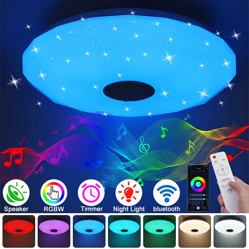 33cm/40cm 36w Led Rgb Hudobná Inteligentná Stropná Lampa Bluetooth App/diaľkové Ovládanie Kuchyňa Spálňa Kúpeľňa 85-265v