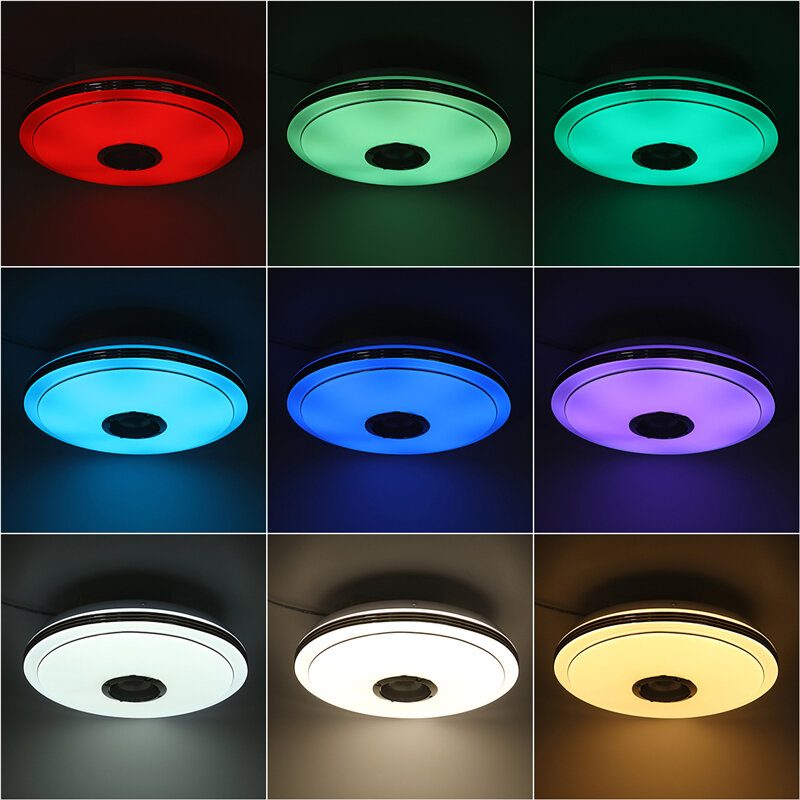 33cm Led Stropná Lampa Rgb Bluetooth Hudobný Reproduktor Stmievateľná Spálňová