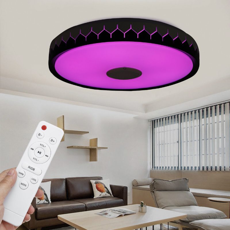 36/60 W 110/220 V Bluetooth Wifi Led Smart Stropné Svetlo 256 Rgb Hudobný Reproduktor Stmievateľná Lampa App Remote