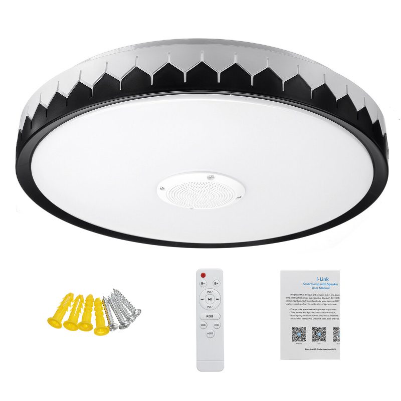 36/60 W 110/220 V Bluetooth Wifi Led Smart Stropné Svetlo 256 Rgb Hudobný Reproduktor Stmievateľná Lampa App Remote