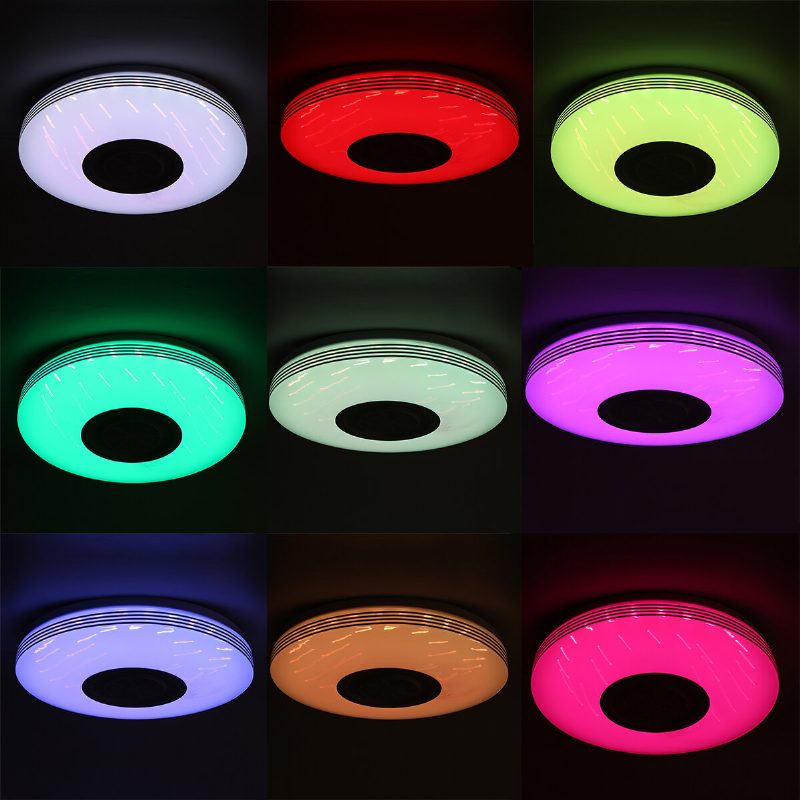 36cm Bluetooth Wifi Led Stropné Svetlo Rgb Hudobný Reproduktor Stmievateľná Lampa Diaľkové Ovládanie App