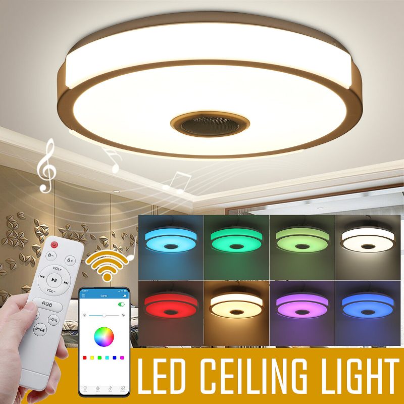 36w 108led Hudobná Stropná Lampa Rgb App + Diaľkové Ovládanie Spálňa Študovňa Obývacia Izba