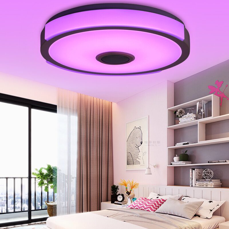 36w 108led Hudobná Stropná Lampa Rgb App + Diaľkové Ovládanie Spálňa Študovňa Obývacia Izba