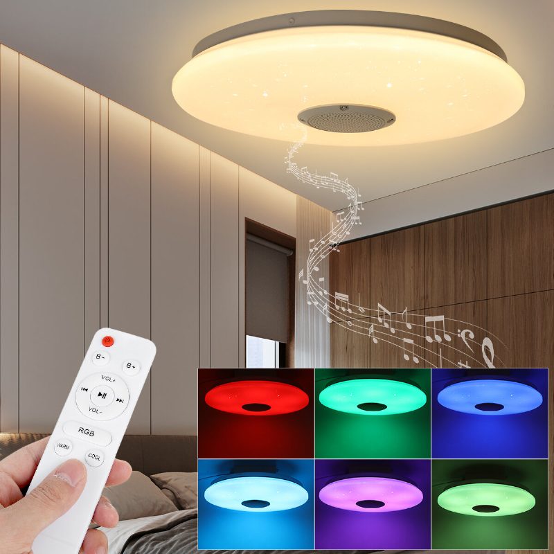 36w 330mm Bluetooth Inteligentné Led Hudobné Stropné Svetlo App Spolupracujte S Alexa Google Home 85-265v