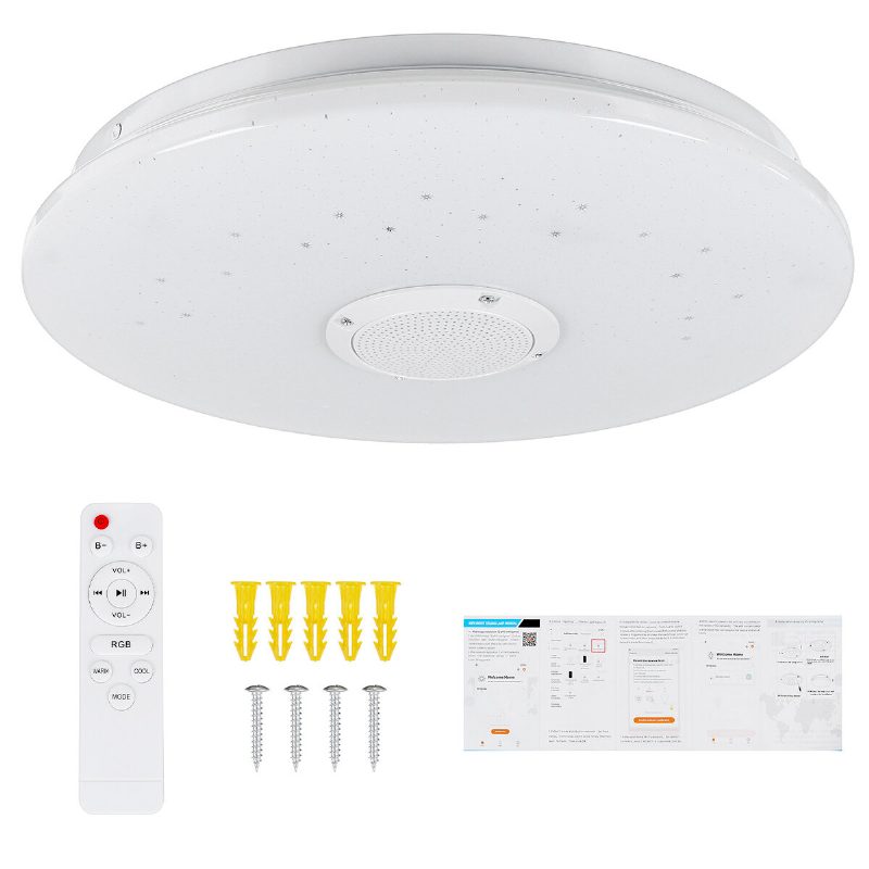 36w 330mm Bluetooth Inteligentné Led Hudobné Stropné Svetlo App Spolupracujte S Alexa Google Home 85-265v