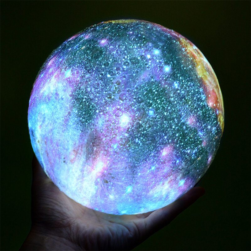 3d Tlač Moon Lamp Space Led Nočné Svetlo Diaľkové Ovládanie / Touch/ Pat Control Usb Charging Valentine Gift