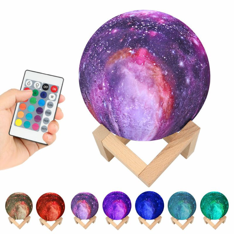 3d Tlač Moon Lamp Space Led Nočné Svetlo Diaľkové Ovládanie / Touch/ Pat Control Usb Charging Valentine Gift