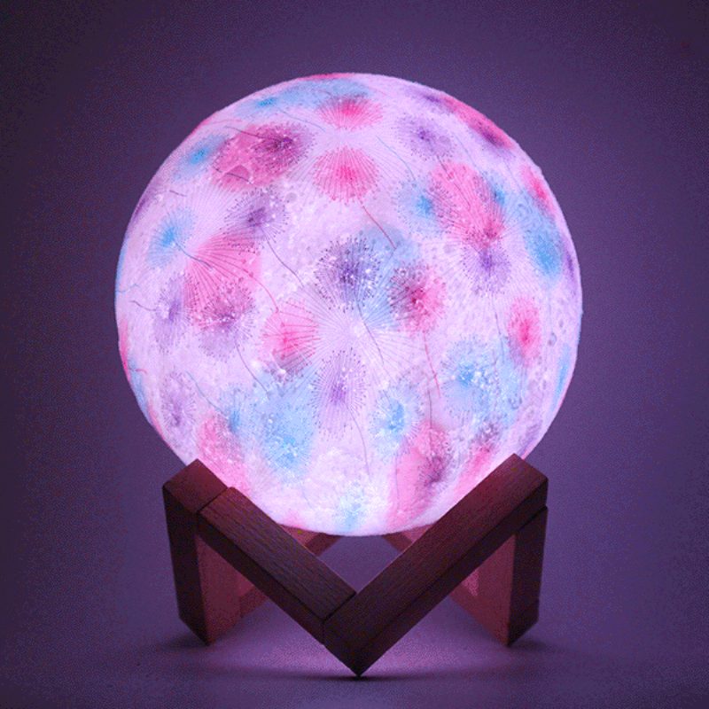 3d Tlač Moon Lamp Space Led Nočné Svetlo Diaľkové Ovládanie / Touch/ Pat Control Usb Charging Valentine Gift