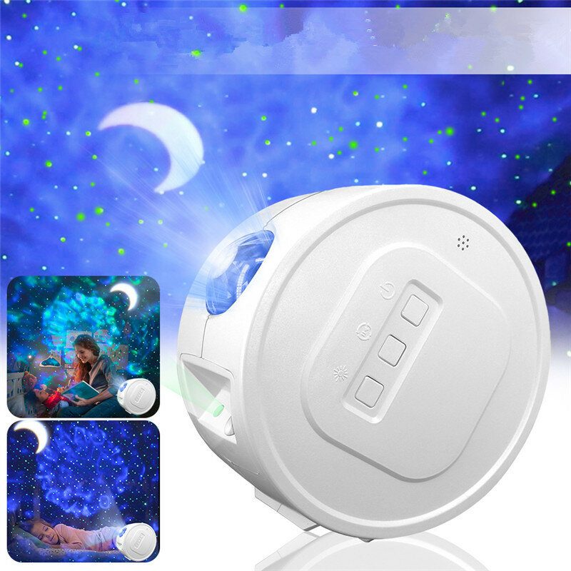 3v1 Usb Led Galaxy Starry Night Light Sky Projector Ocean Wave Star Lamp