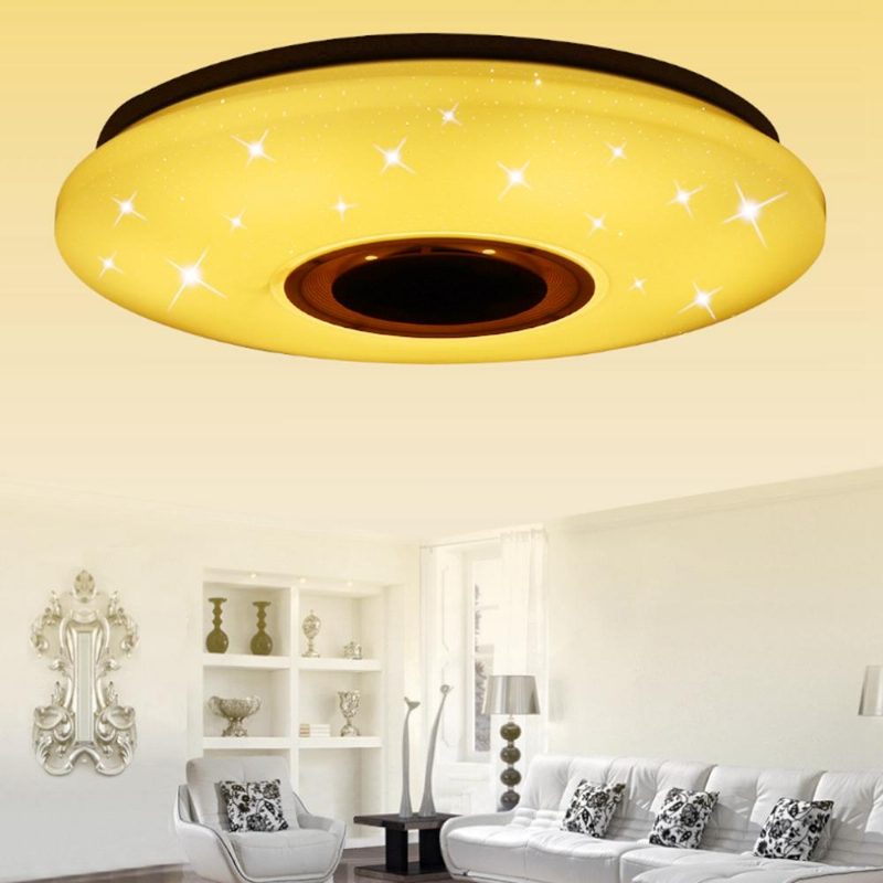 48w 102 Led Rgbw Stropná Lampa Starlight Hudobné Svetlo Bluetooth Salón Spálňa Ovládanie App Ac85-265v