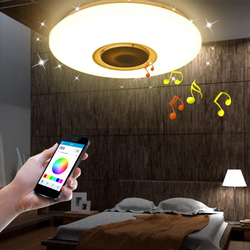 48w 102 Led Rgbw Stropná Lampa Starlight Hudobné Svetlo Bluetooth Salón Spálňa Ovládanie App Ac85-265v