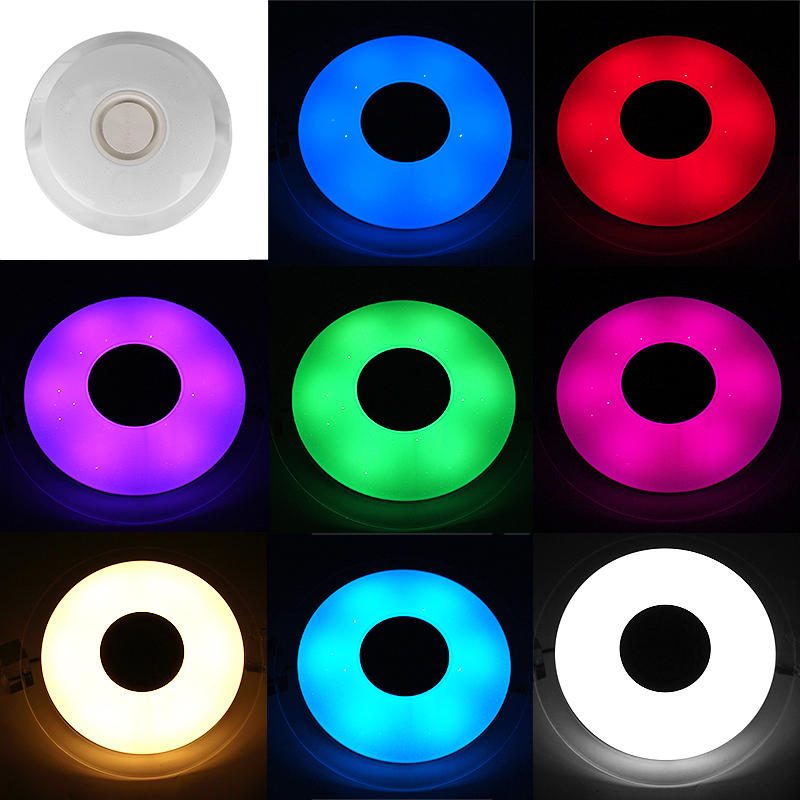 48w 108led Stmievateľné Rgb Stropné Svetlo Zapustená Montáž Bluetooth Music Speaker Ovládanie App