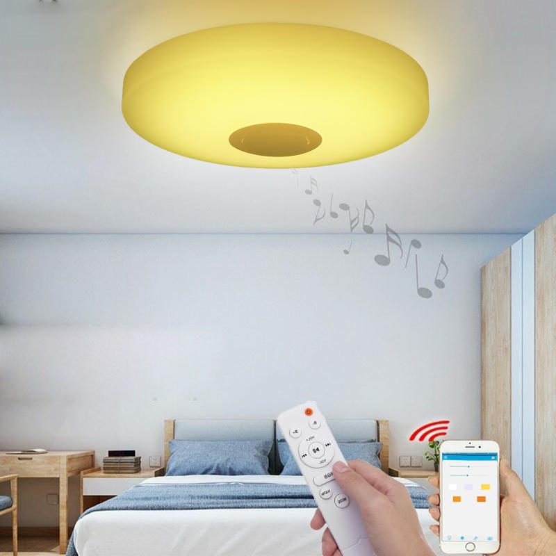 48w Stmievateľné Led Hudobné Stropné Svetlo Bluetooth Reproduktor Dole Svietidlo Modern