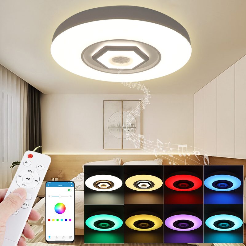 50 cm 220 V Led Rgb Hudobné Stropné Svetlo Inteligentná Stropná Lampa Bluetooth App/diaľkové Ovládanie