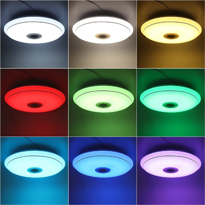 50 cm Ac85-265v Led Rgb Hudobná Stropná Lampa App + Diaľkové Ovládanie Inteligentné Stropné Svetlo Funguje S Google Home Alexa