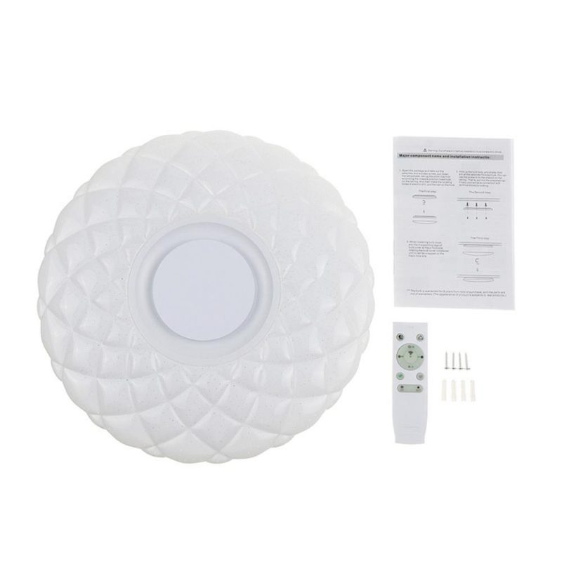 50w Stmievateľné Led Zapustené Stropné Svetlo Bluetooth Reproduktorová Lampa S Diaľkovým Ovládačom