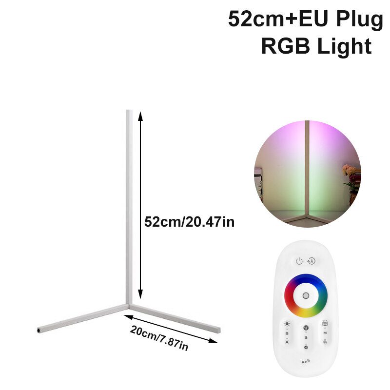 52cm Led Rgb Farba Meniaca Sa Rohová Stojaca Lampa S Viacfarebným Diaľkovým Ovládaním