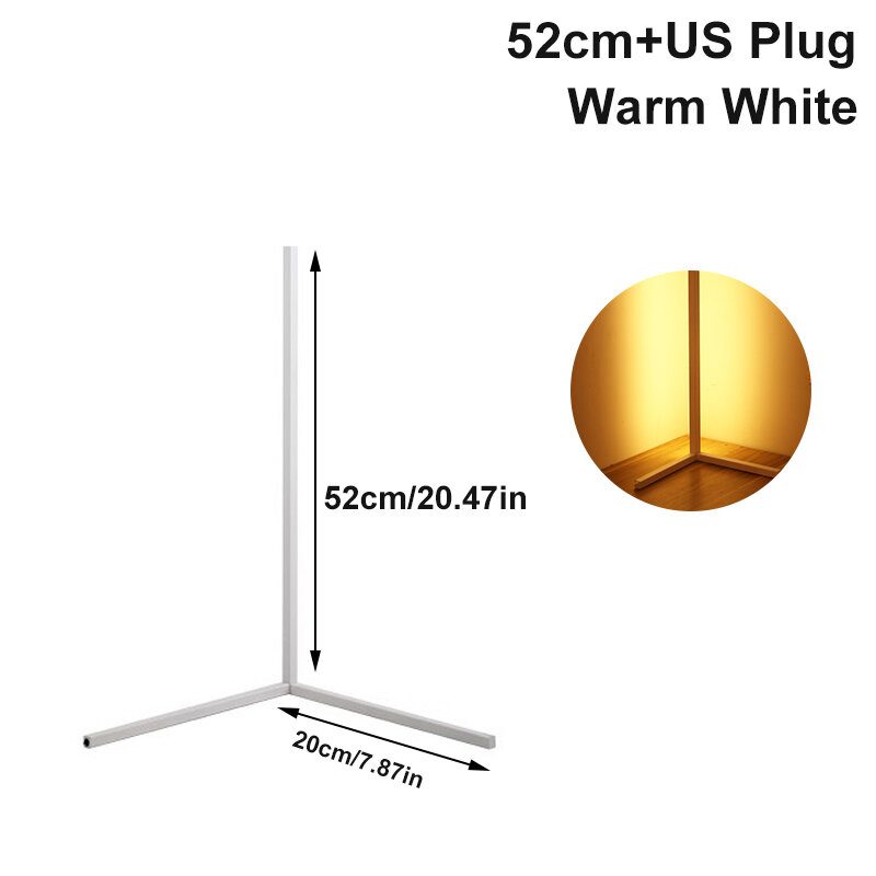 52cm Led Rgb Farba Meniaca Sa Rohová Stojaca Lampa S Viacfarebným Diaľkovým Ovládaním