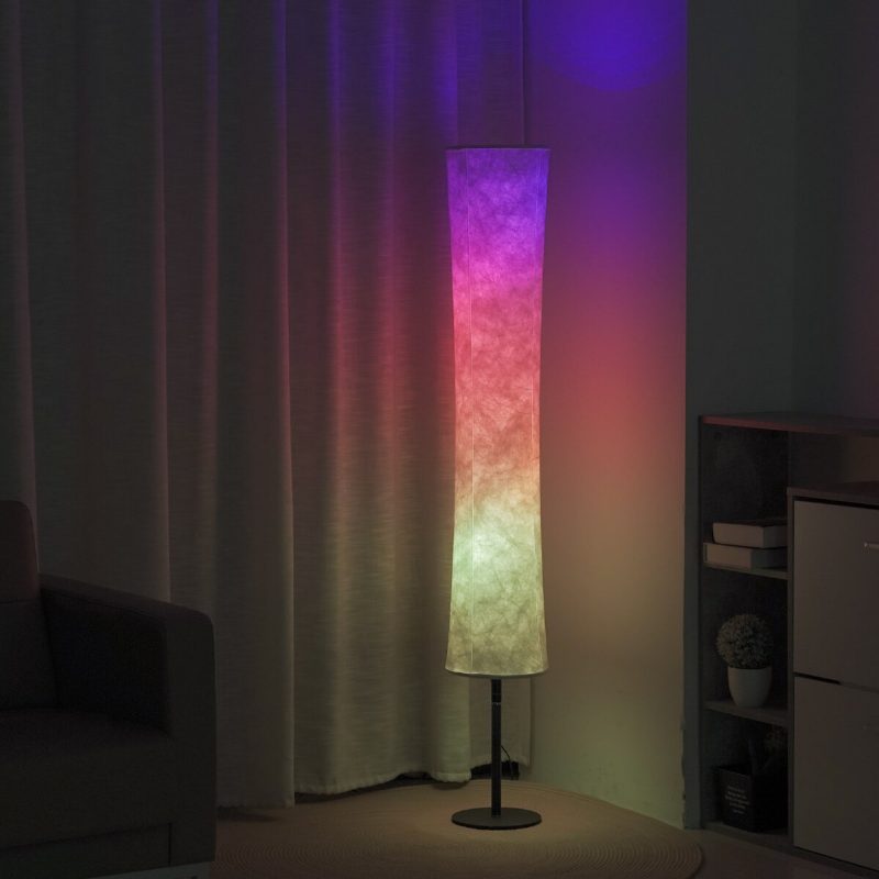 57'' Inteligentná Led Stojaca Lampa Rgb Hudobná Tkanina Stojace Stmievateľné Svetlo App + Diaľkové Ovládanie