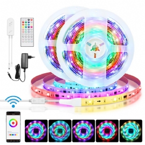 5m/10m Vstavaný Ic Smart Wi-fi Rgb Magický Led Pásik Svetlo+40kľúčové Ir Diaľkové Ovládanie Spolupráca S Alexa Google Assistant Vianočné Ozdoby Výpredaj Osvetlenie