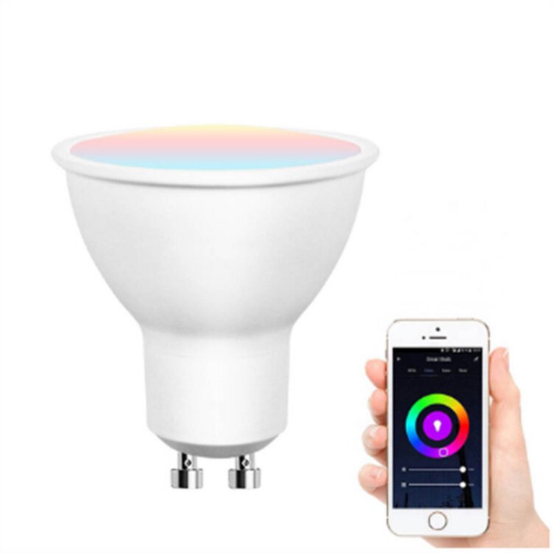 5w Gu10 Rgb Wifi Smart Bulb Ovládanie App Hlasové Funguje S Google Assistant Alexa