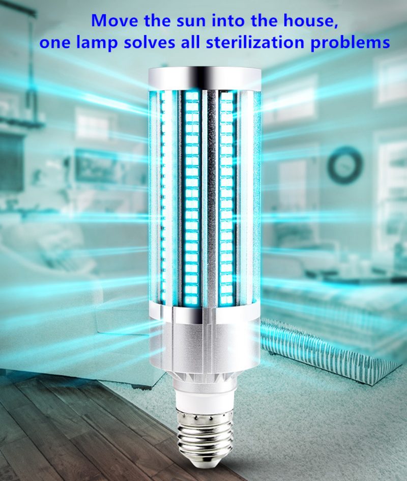 60w 220v Uv Sterilizačná Lampa E27 Led Uvc Žiarovka Diaľkové Ovládanie Dezinfekčné Svetlo Sterilizátor Ozón Zabíja Baktérie Roztoče