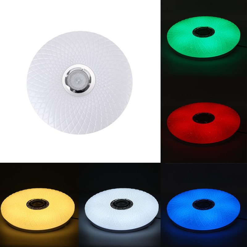 60w Inteligentné Stropné Led Svetlo Rgb Bluetooth Hudobný Reproduktor Stmievateľná Lampa App Remote