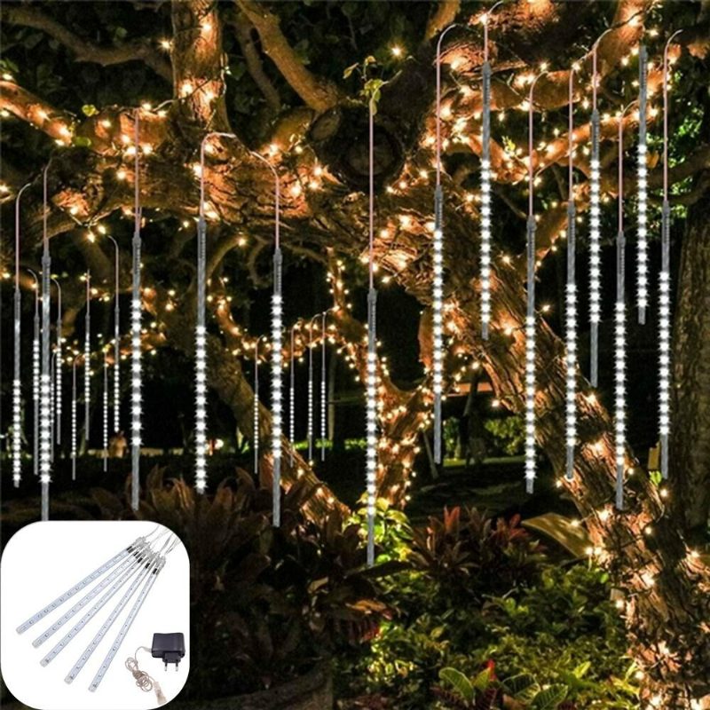 Ac110-240v 50cm Vodotesný Ip65 180led Meteorická Sprcha Dážď 5 Trubíc Reťazec Svetlo Holiday Party Vianočná Vonkajšia Výzdoba