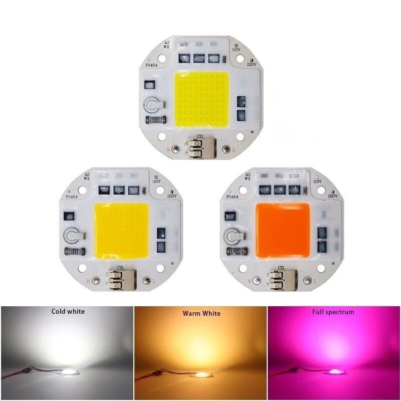 Ac110v/220v Cob Led Čip Na Pestovanie Svetla Plného Spektra 380-780nm Sadenice Rastlín