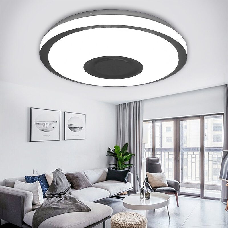 Ac220v/110-240v 38cm Led Rgb Hudobná Stropná Lampa Bluetooth App + Diaľkové Ovládanie Kuchyňa Spálňa Kúpeľňa