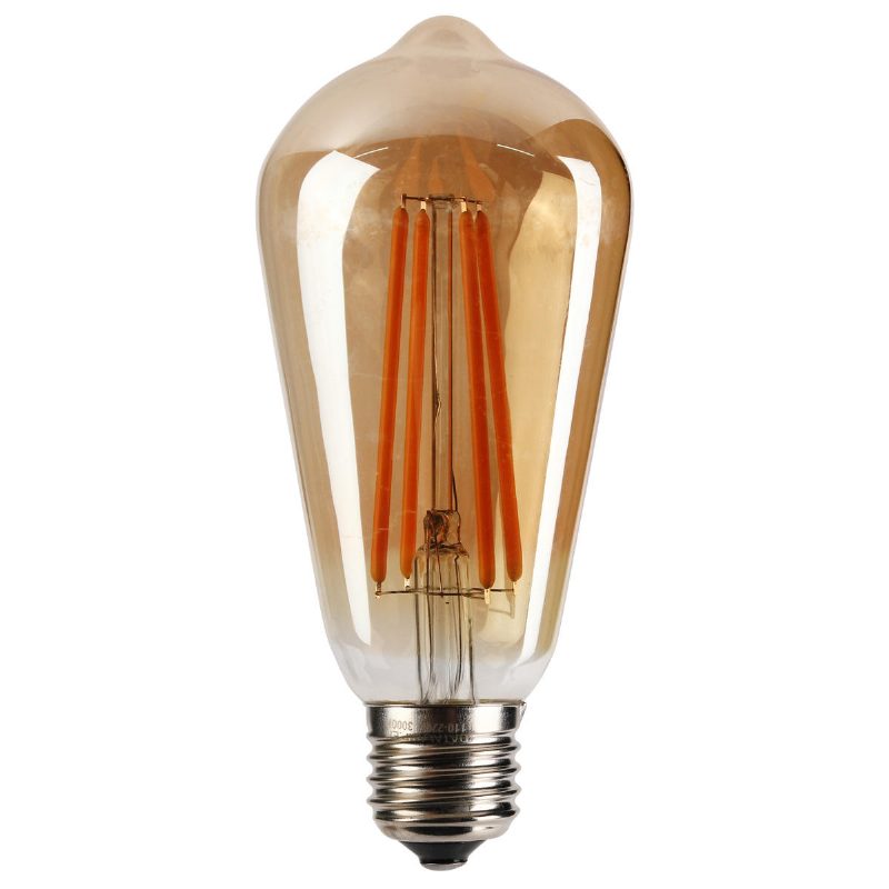 Ac85-265v E27 St64 4w Teplá Biela Retro Starožitná Cob Edison Led Žiarovka Pre Domácu Výzdobu Obývacej Izby