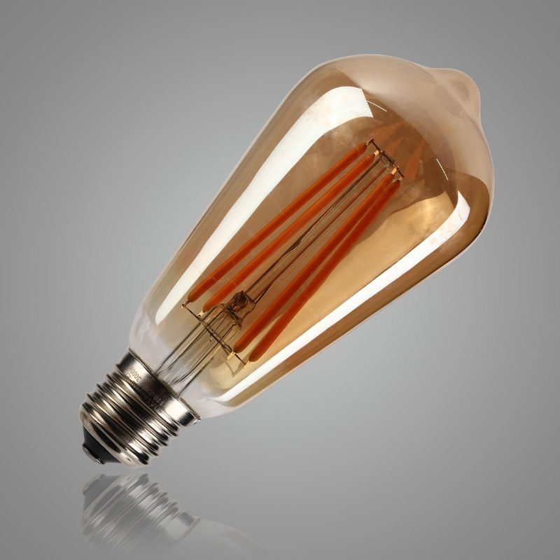 Ac85-265v E27 St64 4w Teplá Biela Retro Starožitná Cob Edison Led Žiarovka Pre Domácu Výzdobu Obývacej Izby