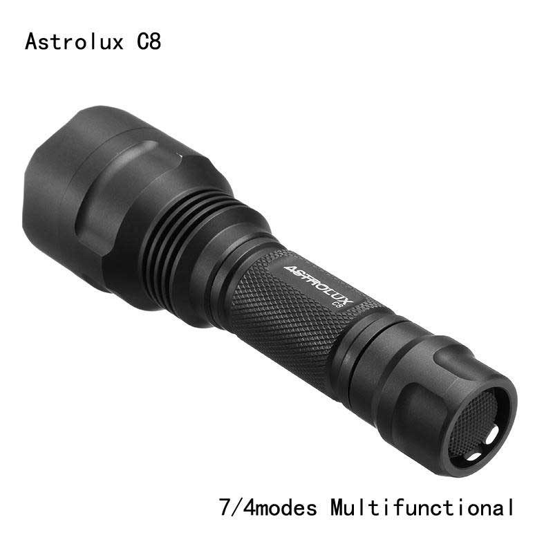 Astrolux C8 Xp-l Hi 1300 Lúmenov 7/4 Režimy A6 Driver Taktická Edc Led Baterka 18650