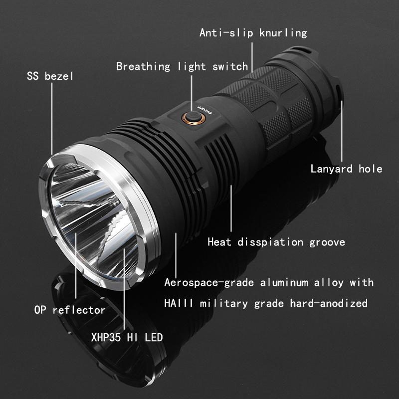 Astrolux Mf02 Xhp35 Hi 3000lm Cw Vyhľadávacia Led Baterka S Dlhým Dosahom 1587m