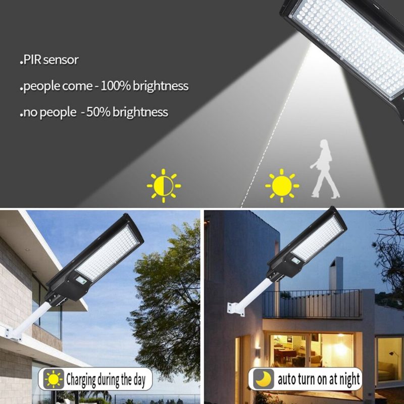 Augienb 200w 136 Led Solárne Svetlo So Senzorom Pohybu Odr Vodotesná Bezpečnostná Lampa