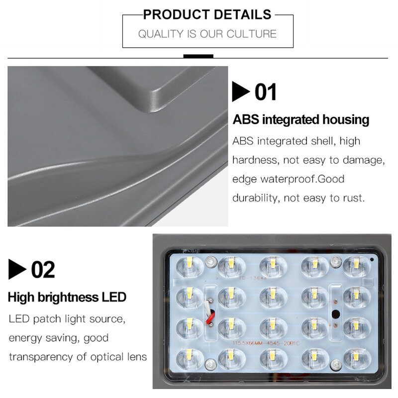 Augienb 30/60/90led Solárne Napájané Ulice Vonkajšie Diaľkové Ovládanie Zabezpečenia Záhrady