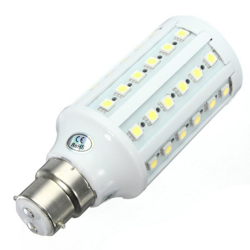 B22 10w Smd 5050 Biela/teplá Biela 60 Led Žiarovka Na Kukuricu Ac 110v