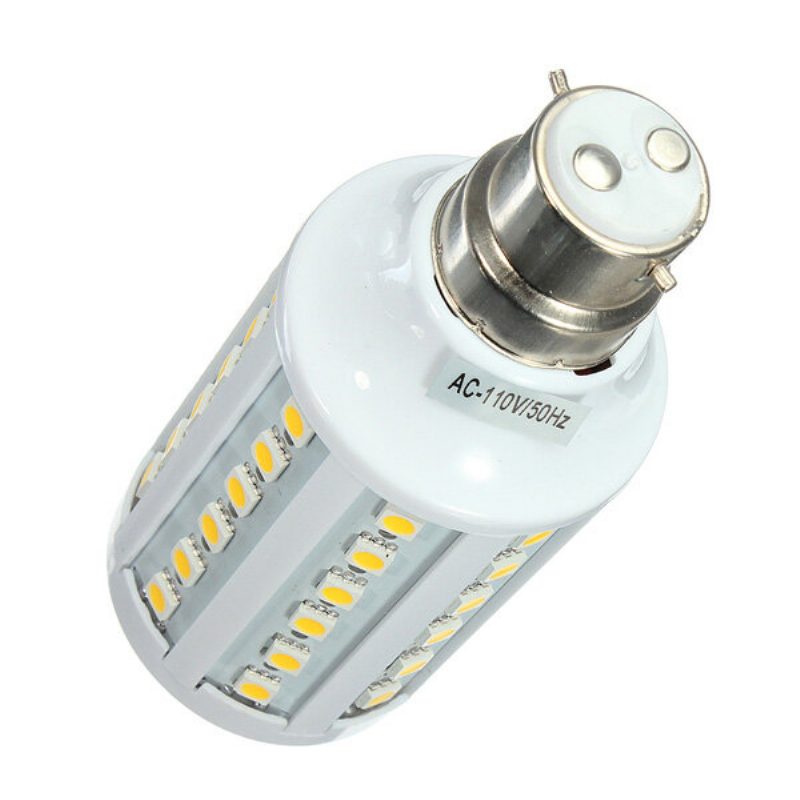 B22 10w Smd 5050 Biela/teplá Biela 60 Led Žiarovka Na Kukuricu Ac 110v