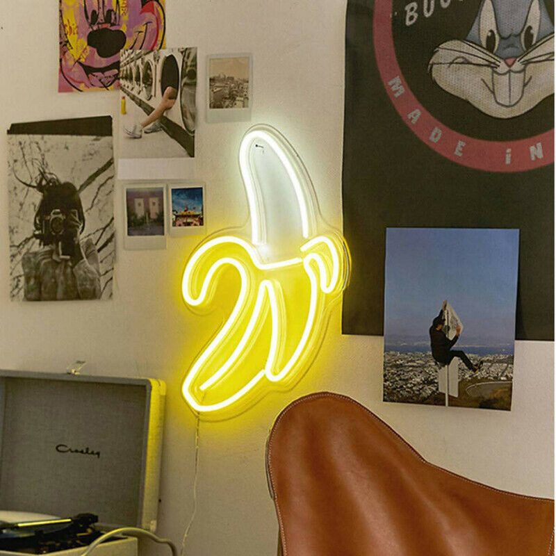 Banana Led Neon Sign Light Umelecká Nástenná Lampa Pre Bar Pub Spálne Dekorácia