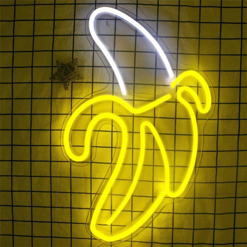 Banana Led Neon Sign Light Umelecká Nástenná Lampa Pre Bar Pub Spálne Dekorácia